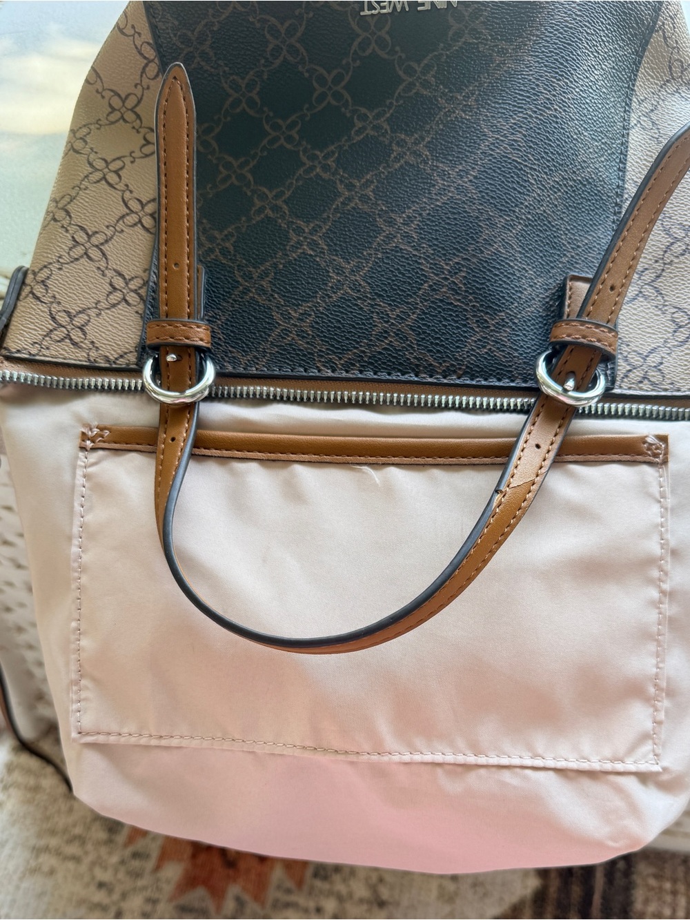 Nine West EUC Coated Canvas
Mini Satchel/Crossbody
Handbag clean interior - Picture 13 of 13
